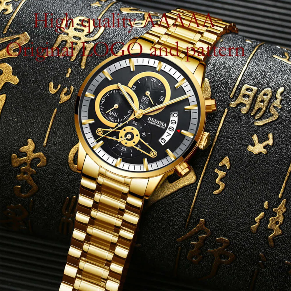 Men Watches Gold Men Automatic Date Watch