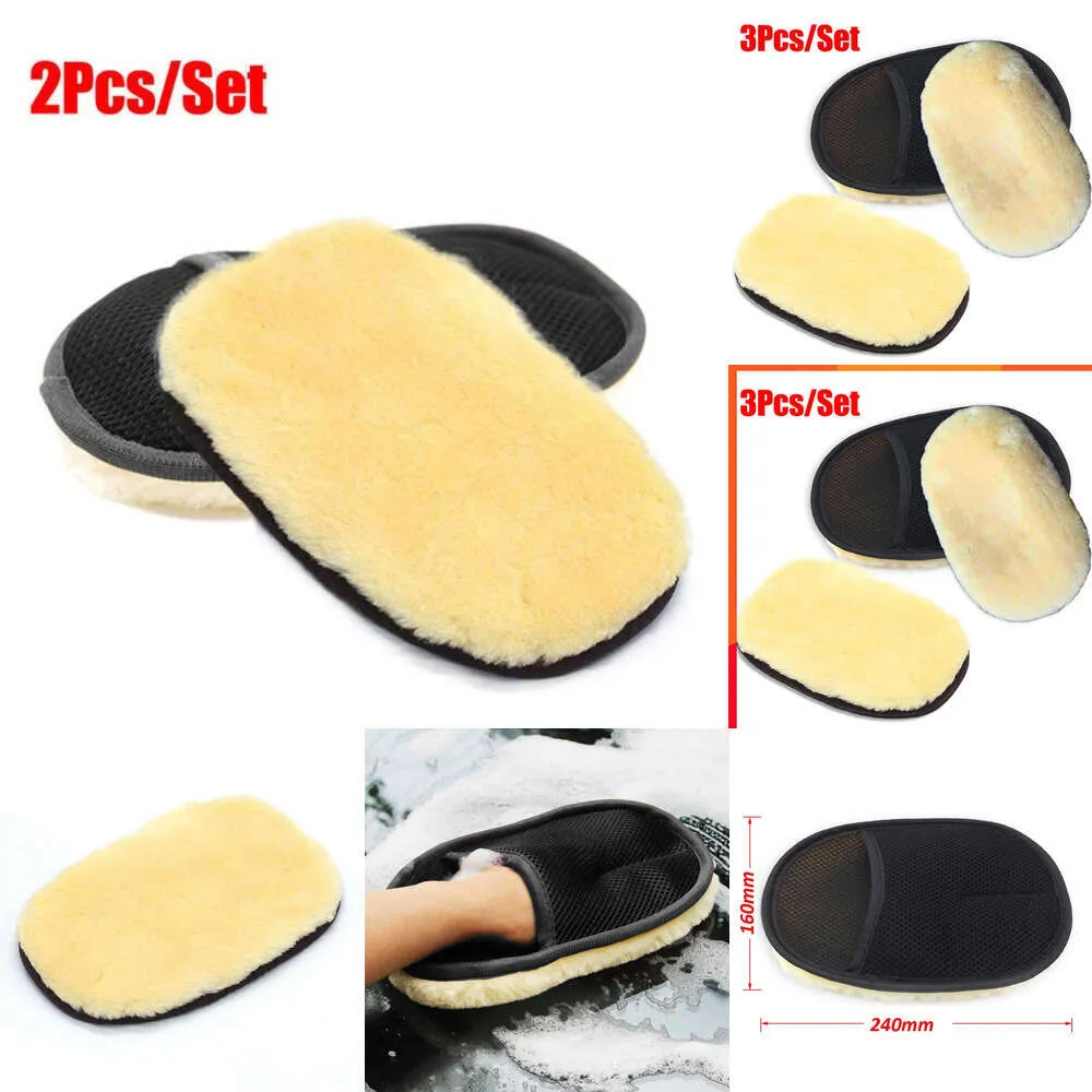 Upgrade New Soft Wool Washing Gloves Brush Car Care Product Glove Rag for Auto Exterior Interior Cleaning