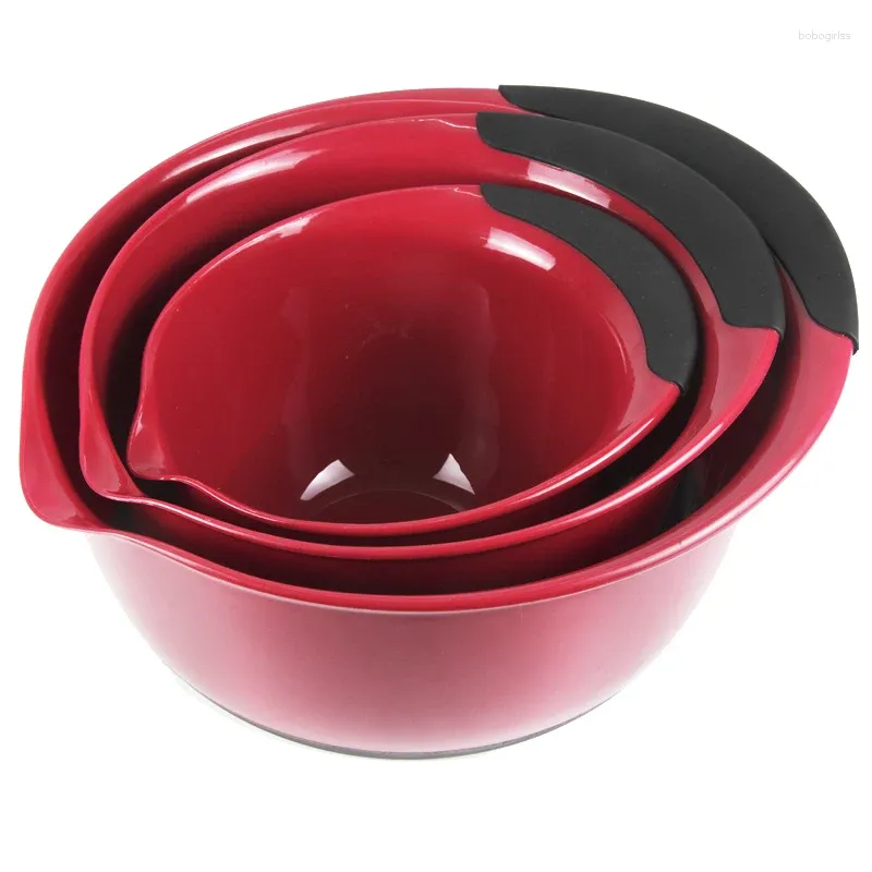 Bowls Mixing Slip Resistant Bottom Includes 5 Qt 3 And 1.5 Quart Nested Bowl Piece Set