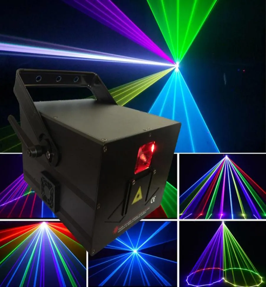 New RGB1W fullcolor animation scanning laser KTV performance home indoor voicecontrolled DJ atmosphere bar laser lighting5642600