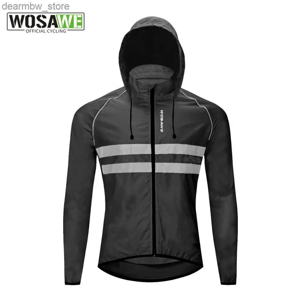 WOSAWE – maillot de cyclisme réfléchissant ultraléger, coupe-vent, hydrofuge, coupe-vent, séchage rapide, vtt, vélo de route, veste de vélo 24328