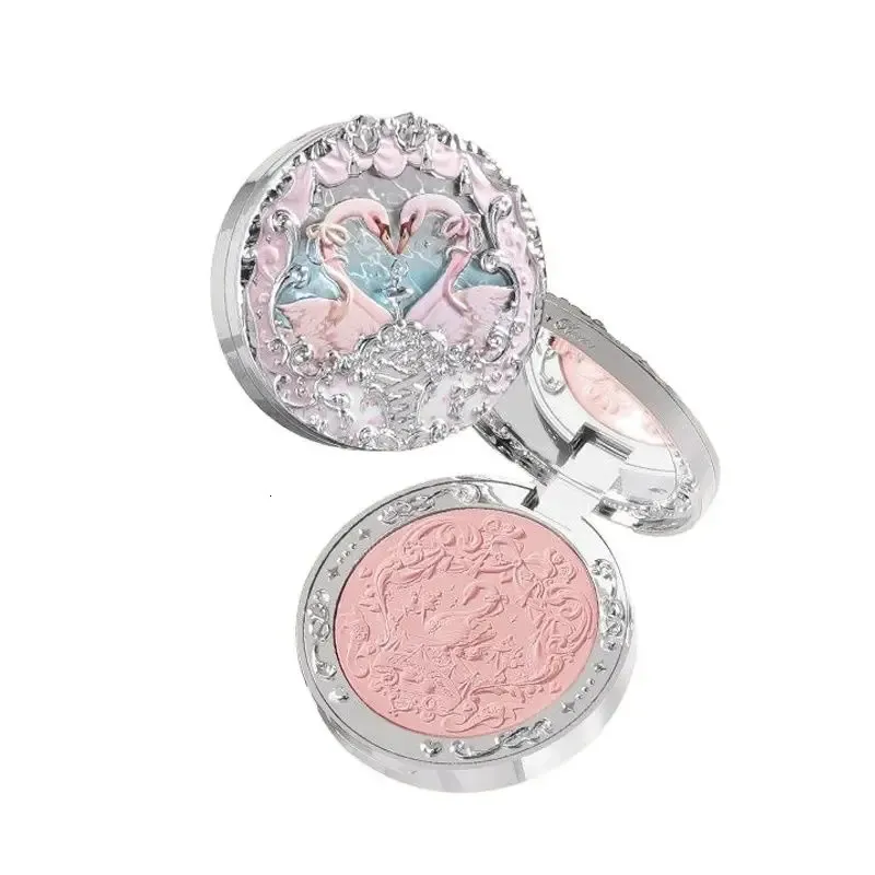 Flower Knows Swan Ballet velours gaufré Blush mat maquillage pressé fard à joues poudre palette femmes coffret cadeau 240327