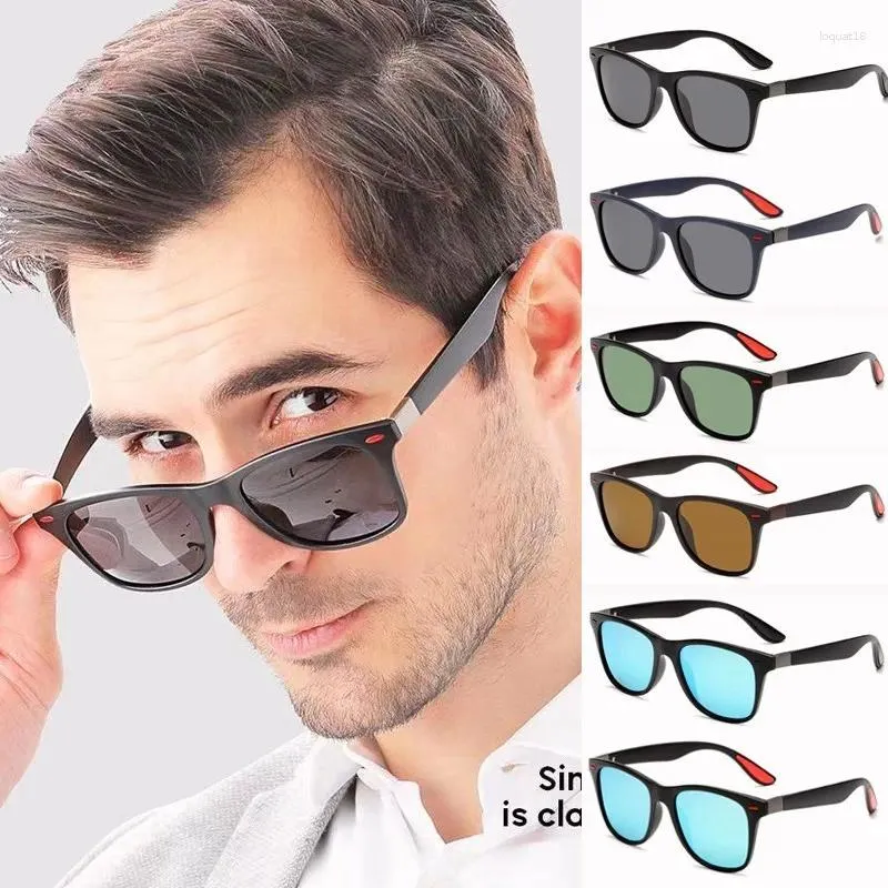 Солнцезащитные очки поляризационные, унисекс, квадратные, винтажные, солнцезащитные очки, поляризационные ретро, женские и мужские