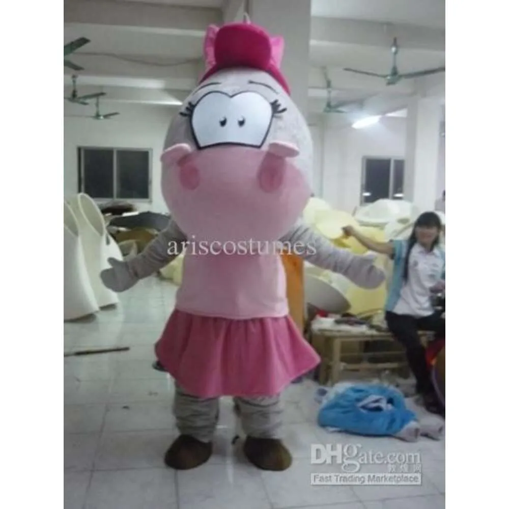 Costumi della mascotte Schiuma Simpatico e divertente ippopotamo Cartoon Peluche Natale Fancy Dress Costume della mascotte di Halloween