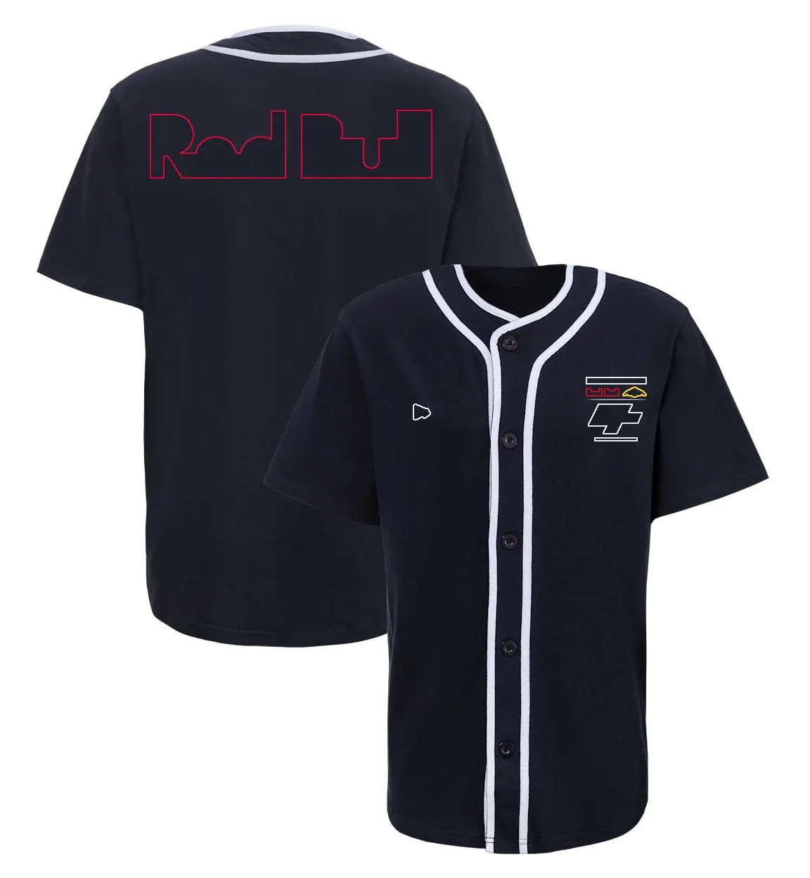 2024 F1 Mens Baseball Jersey Button Krótkie koszule z krótkim rękawa