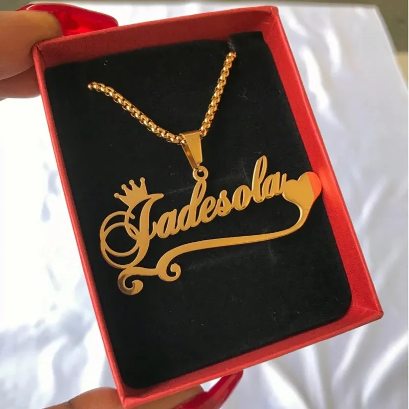 Aangepaste dikke kralenketting 1-3 naamketting gepersonaliseerde sieraden roestvrijstalen vetgedrukte naamketting 240328