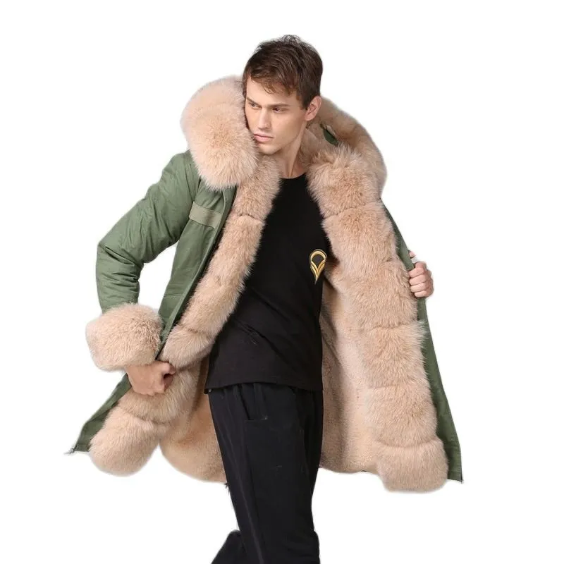 Coat with faux fur cuffs hotsell