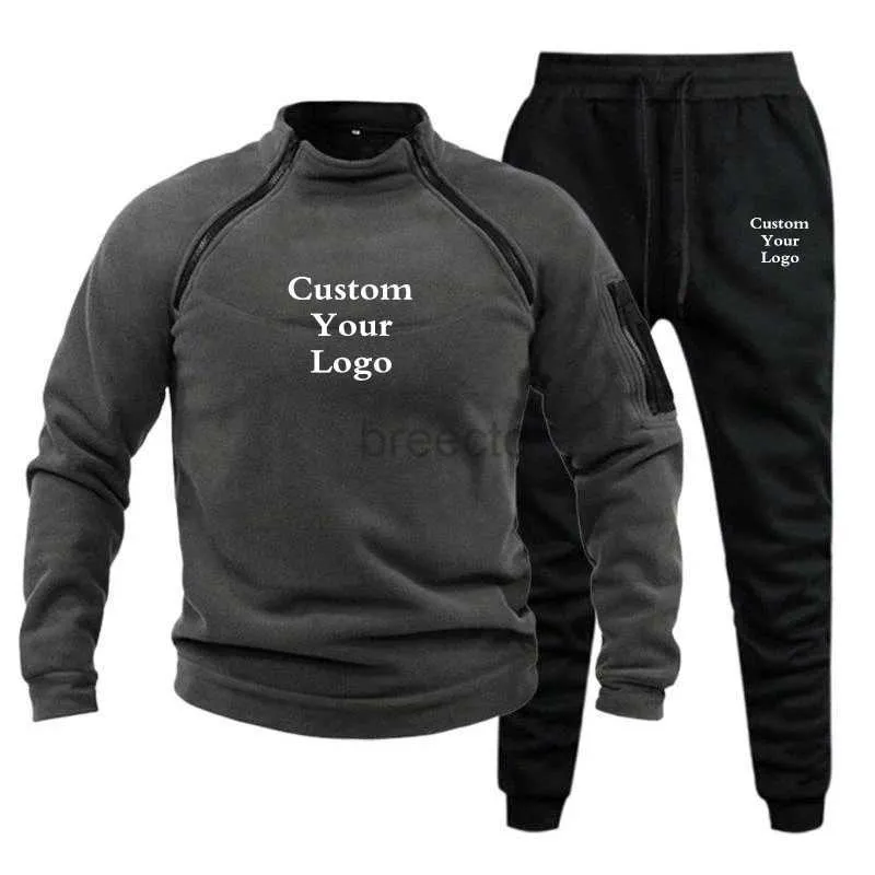 Sweats à capuche pour hommes Sweatshirts Nouveau personnalisé Couleur unie Nouvelle haute qualité Hommes Loisirs Sports Col rond Pull sans capuche Pull + Pantalon de course en plein air Ensemble 24328