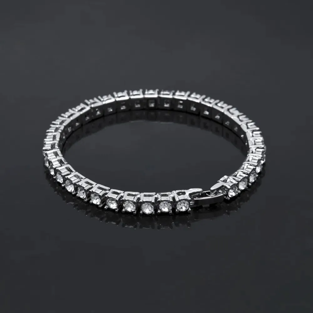 New Arrival Luxury Crystal Tennis Bracelet Gold Silver Color Braclet For Women Girls Party Wedding Hand Accessories Jewelry2970