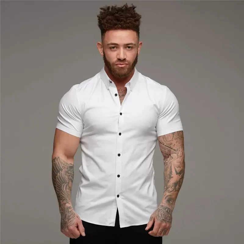 Mens Short Sleeve Dress Shirt - Slim Fit, Casual Business, Hipster Social  Style - Summer Fashion Top, Buy Now! from Dhgate Mens T-Shirts - price 12.46