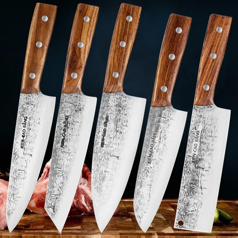 Couteaux japonais Santoku couteaux à saumon 15 pièces ensemble de couteaux apanais forgé filet de poisson Sushi tranchage cuisine coupe couperet