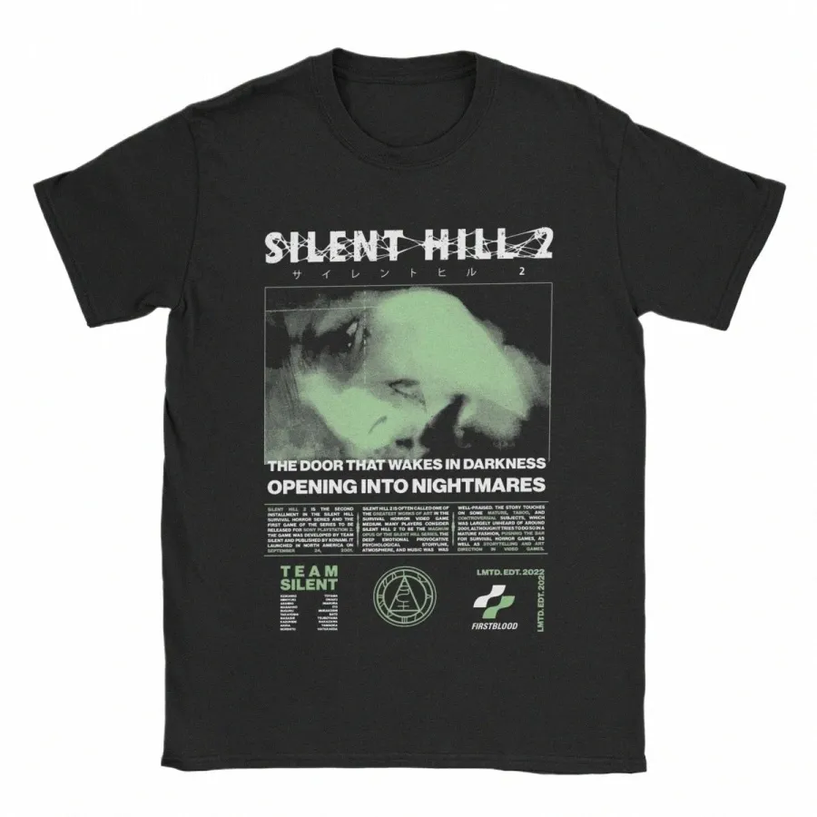 men Silent Hill 2 T Shirts Cott Clothing Casual Short Sleeve Round Neck Tee Shirt Adult T-Shirts G4Ao#