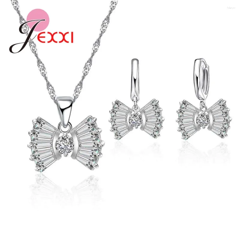 Necklace Earrings Set Big Sale Wedding For Women 925 Sterling Silver Needle And Earring Bijouterie Aretes