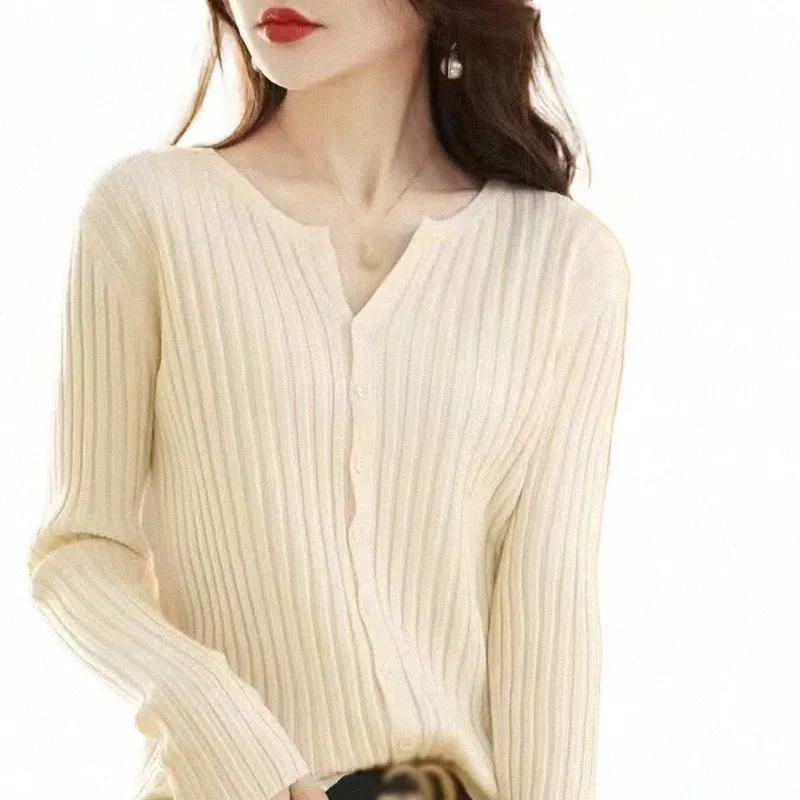 autumn Winter Fi Versatile Solid Colour Korean Cardigan Cardigan Sweater F9wJ#