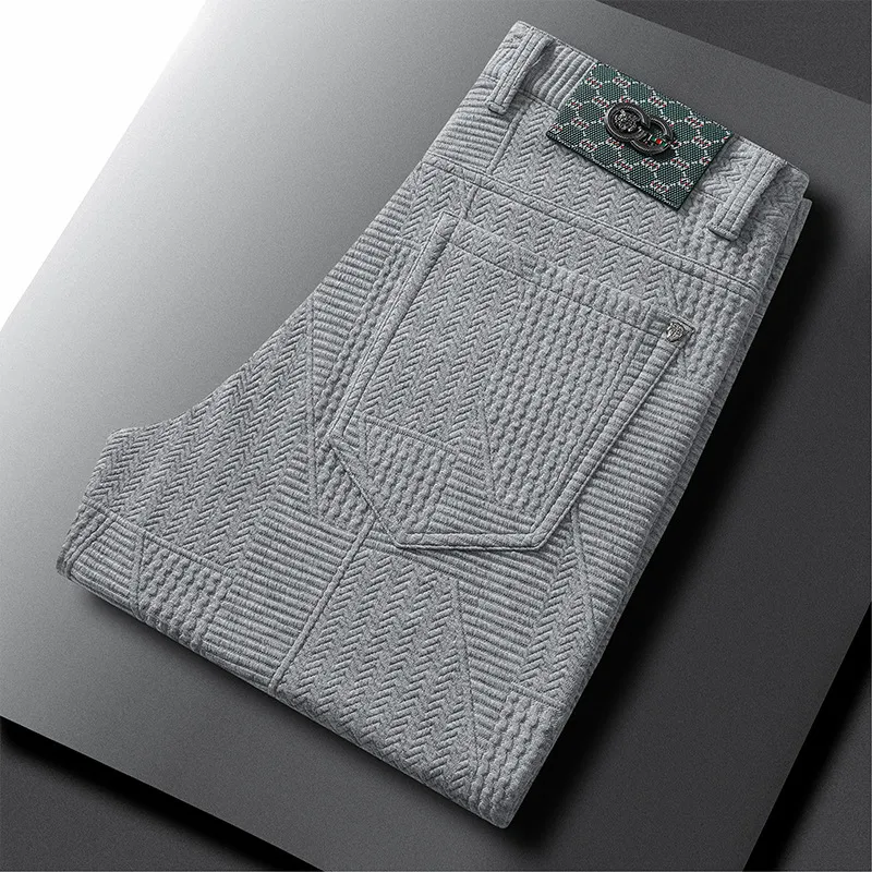 Projektant Luksusowe spodnie męskie spodnie Khaki biznesowe
