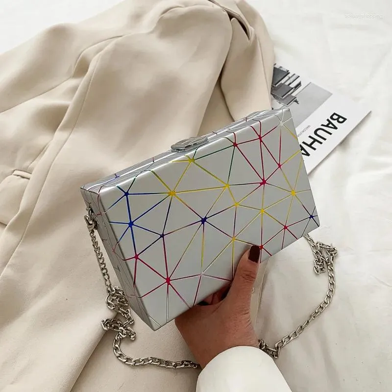 Сумка-мессенджер женская цепочка модная светящаяся геометрическая сумка на ремне Femme женская сумка Bolsas Feminina