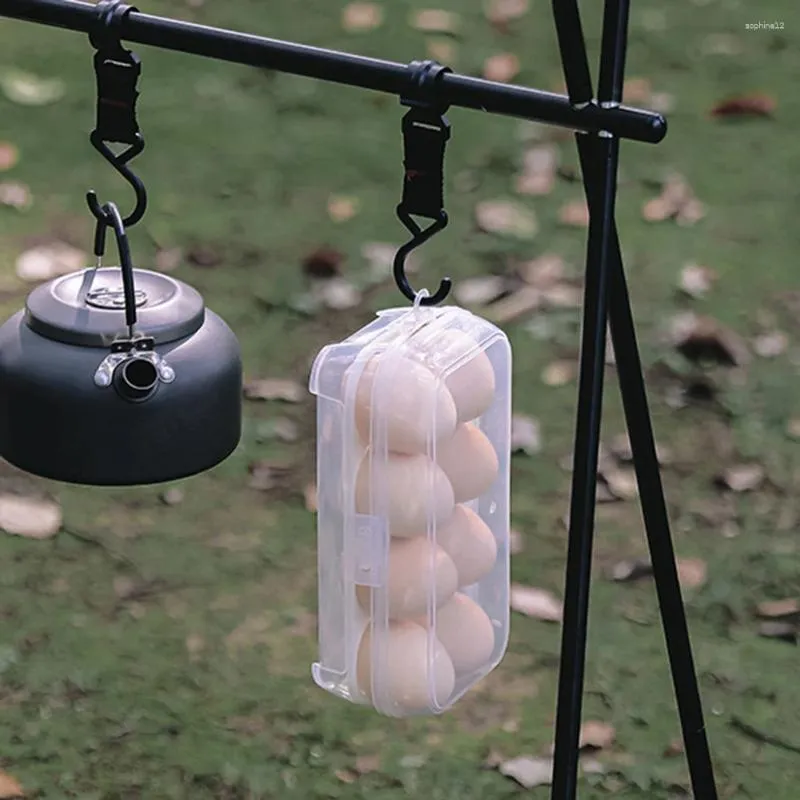 収納ボトルポータブルエッグボックスケースキッチンコンテナ屋外キャンプ用ピクニック透明3/4/8グリッド卵ホルダー
