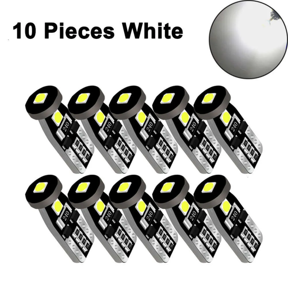 Upgrade 10 PCS T10 W5w LED Bulbcanbus 12V 7000K White Signal Light Car Interior Dome Maps Reading Trunk Wedge Side License Plate Lamps