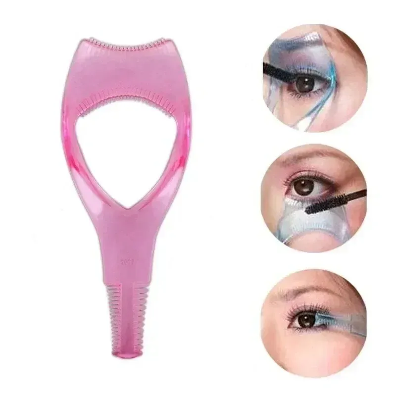 Eyelash Tools 3 i 1 Makeup Mascara Shield Guard Curler Applicator Comb Guidekort Makeup Tool Beauty Cosmetic Tool For Mascara Curler Applicator