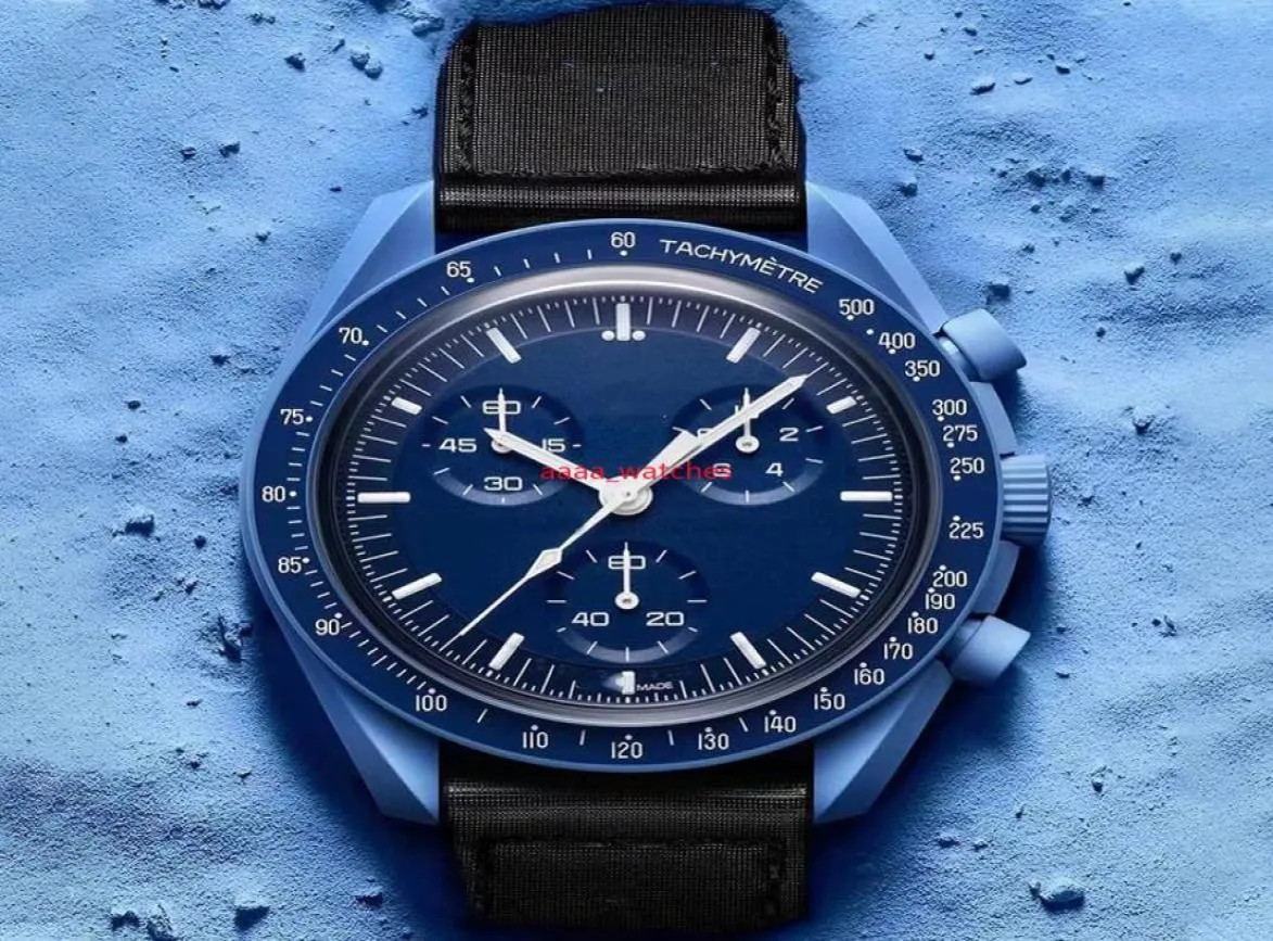 модные водонепроницаемые часы с луной для мужчин и женщин039s и женщин039s, кварцевые часы с хронографом, высококачественные часы с тремя контактами 1303124