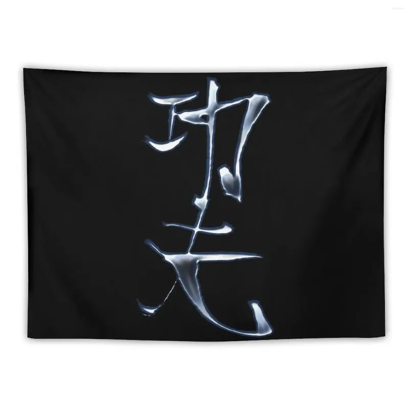 Tapestries Kung-fu Characters / Metallic Tapestry Room Decor Aesthetic Wall Hanging Deco