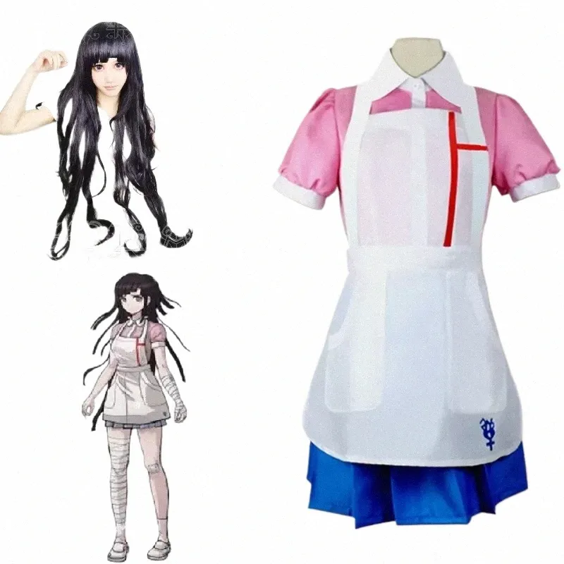 لعبة danganrpa cosplay anime dangan rpa 2 costume mikan tsumiki onform dr maid outfit Apr Dr cosplay costume x7n6#