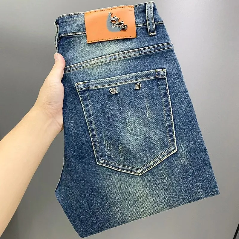 2024 mode marque de luxe C H hommes jean américain bleu croix Denim pantalon droit pour hommes et femmes