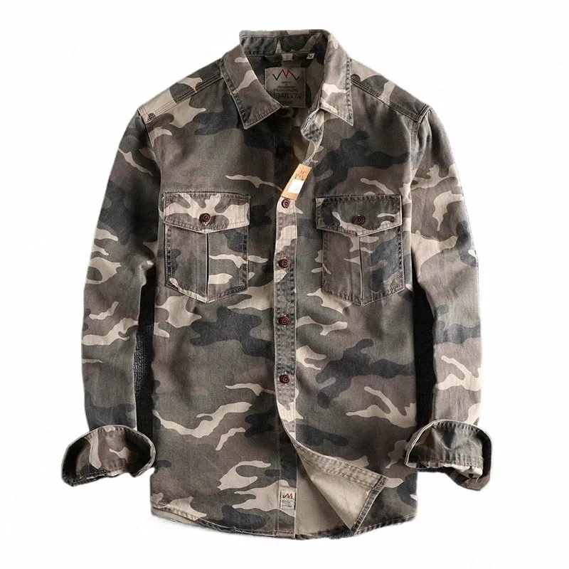 Camoue Cargo Shirts Haute Qualité Durable Randonnée En Plein Air Sport Quotidien Militaire Tactique Style Casual Camicia Camo Chemise Hommes c9iL #