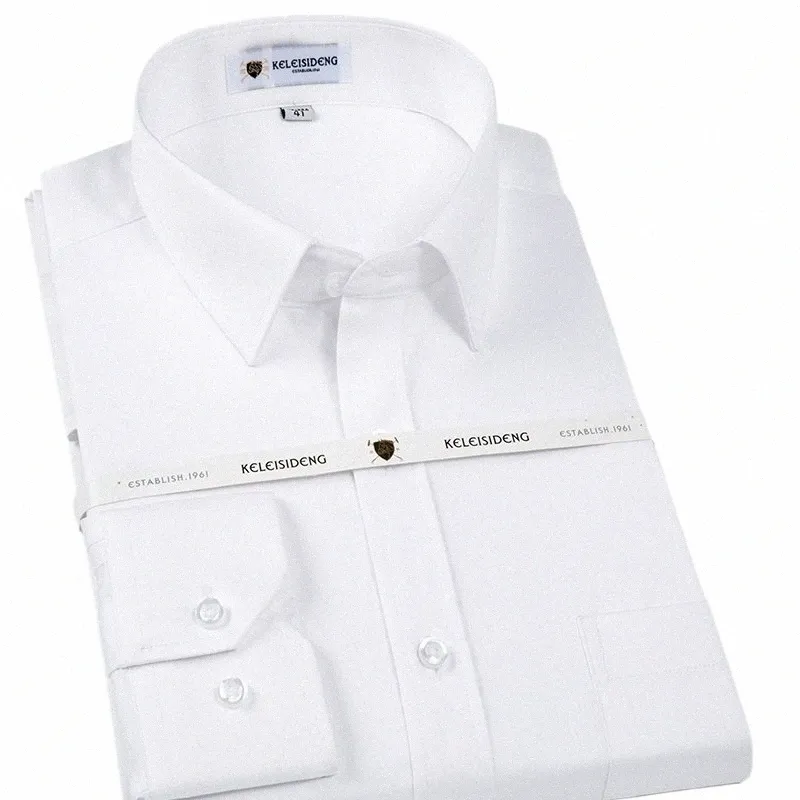 Men's n ir standard-fit SOLID BASIC DR SHIRT Formell Busin Premium 100% Cott Man LG Sleeve Work Office Shirts E4M8#