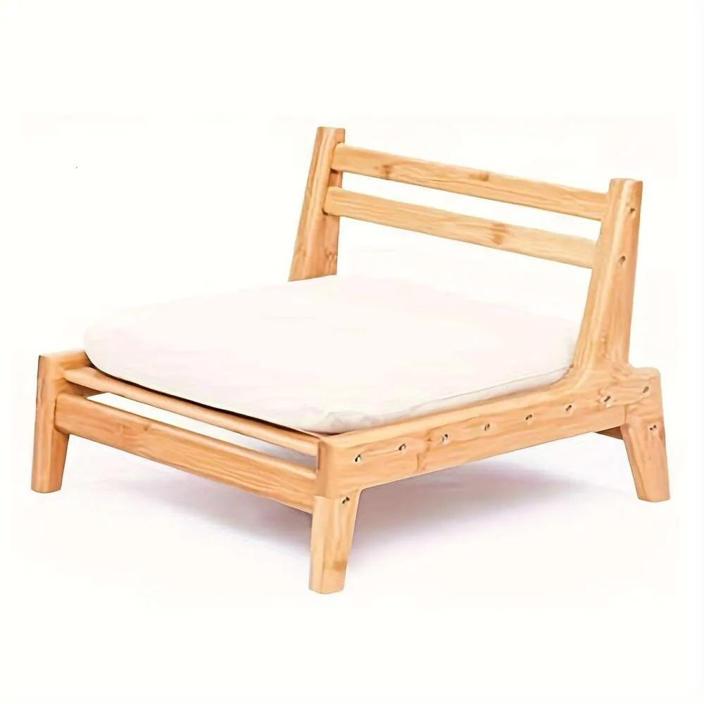 1pc Nan Bamboo avec coussin de siège pour salon, chambre à coucher, maison