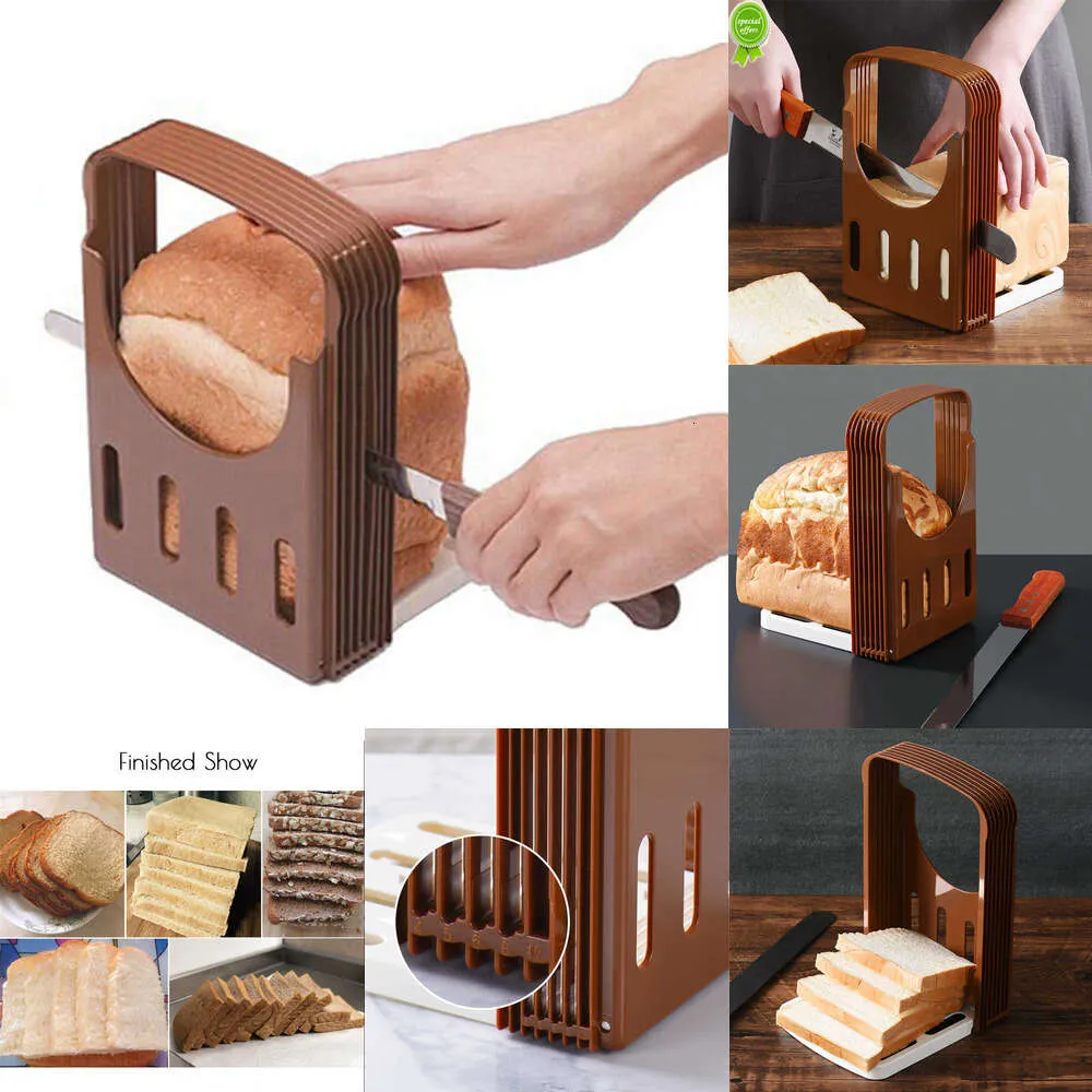 2024 Thickness Adjustable Bread Cutter Loaf Toast Slicer Cutting Slicing Guide Mould Kitchen Quick Bread Cutter Slicer Guiding Tools