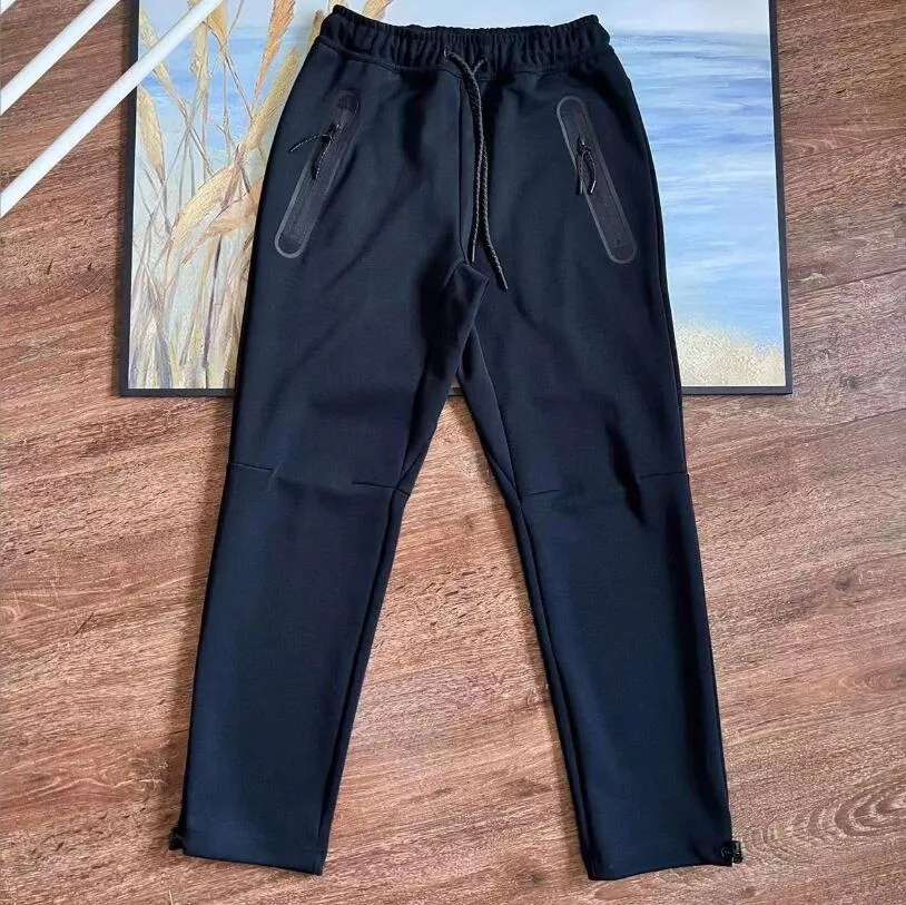 Uzay Pamuk Geniş Bacaklı Pantolon Tech Polar Tasarımcı Erkek Kadın Pantolon Tam Zip Hoodie Swearpants Windrunner Spor Giyim Ceket Yansıtıcı Bel Kordosu Cep