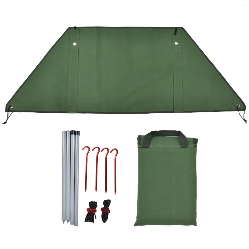 Outils coupe-vent de Camping pliables, coupe-vent, installation facile, poêle de pique-nique, pare-brise avec tiges de Support, piquets pour l'extérieur