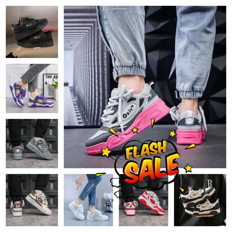 Designer Casual Chaussures Sneaker Chaussures de luxe Marche Hommes Femmes Baskets de course Blanc Noir Bleu Marine Entraîneur de sport GAI Cartoon Fond épais Livraison gratuite