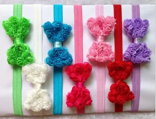 Fashion Hot Sale Colourful Baby Girl Kid Headband Bow Lace Flower Hairband Drop Shipping HJIA1100