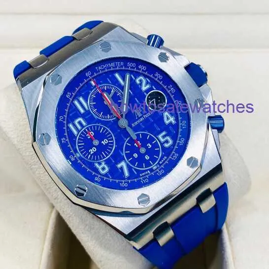 Hot AP Polshorloge Royal Oak Offshore Series 42 mm Kalender Timing Rode Duivel Vampier Automatisch Mechanisch Precisie Staal Mode Herenhorloge