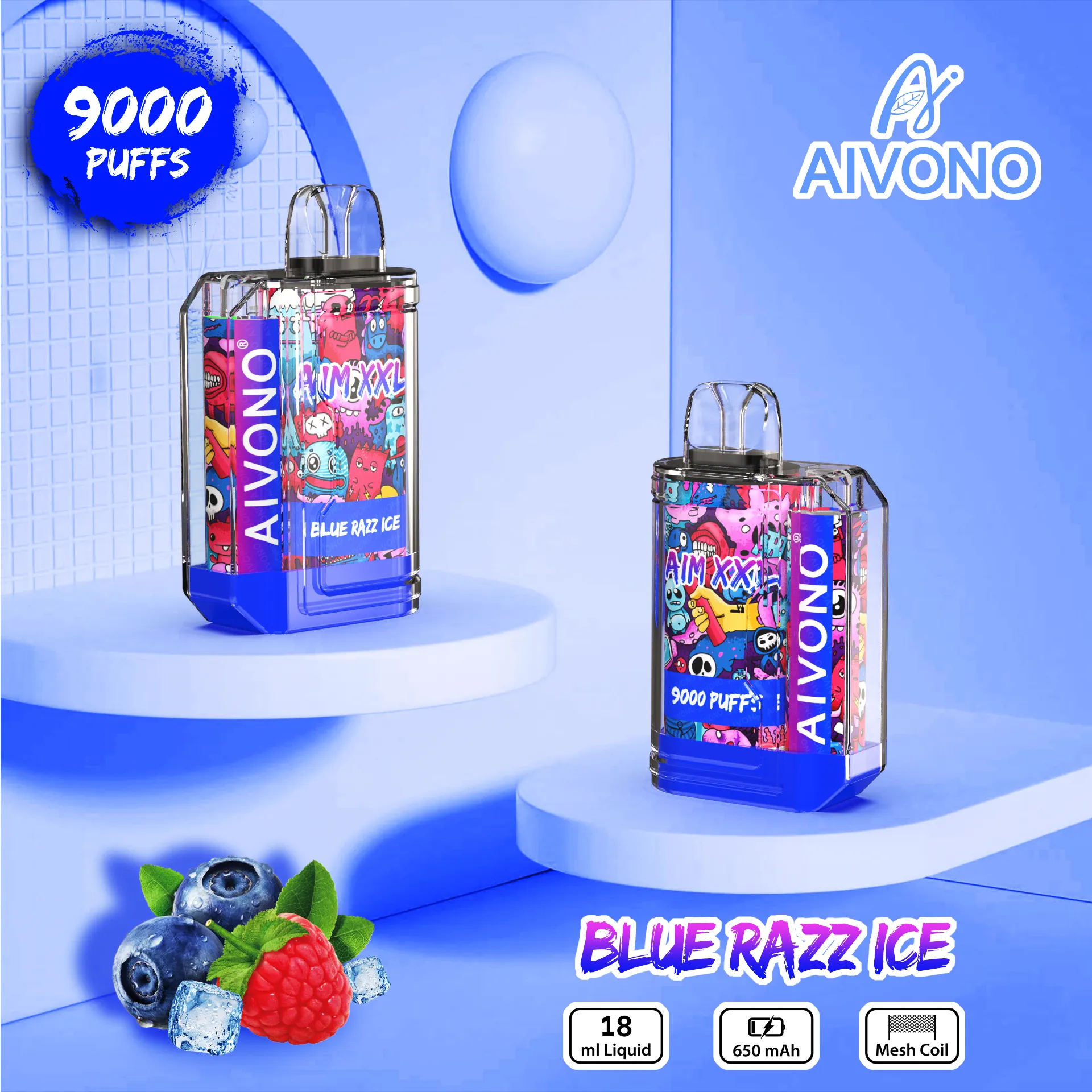 Bestseller Tornado Aivono Aim XXL 9000 Puffs Einweg-E-Zigaretten-Vape-Stift 19 ml Mesh-Spulenbatterie 0% 2% 5% wiederaufladbare 9K-Puffstange