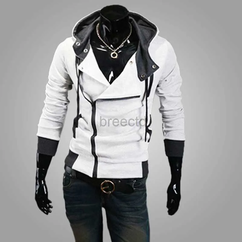 Sweats à capuche pour hommes Sweatshirts Casual Man Sweat à capuche 2023 Slim Male Zipper Streetwear Cardigan Sweats à capuche Vêtements d'extérieur Noir Sportswear Men Hooded Jacket 24328