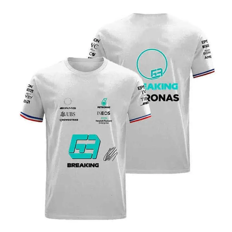 T-shirts pour hommes F1 Forma One T-shirt 44 Lewis 63 George Russell Fan Jersey respirant Summer Tshirt Amg Petronas Edition Enfants Drop Othjv