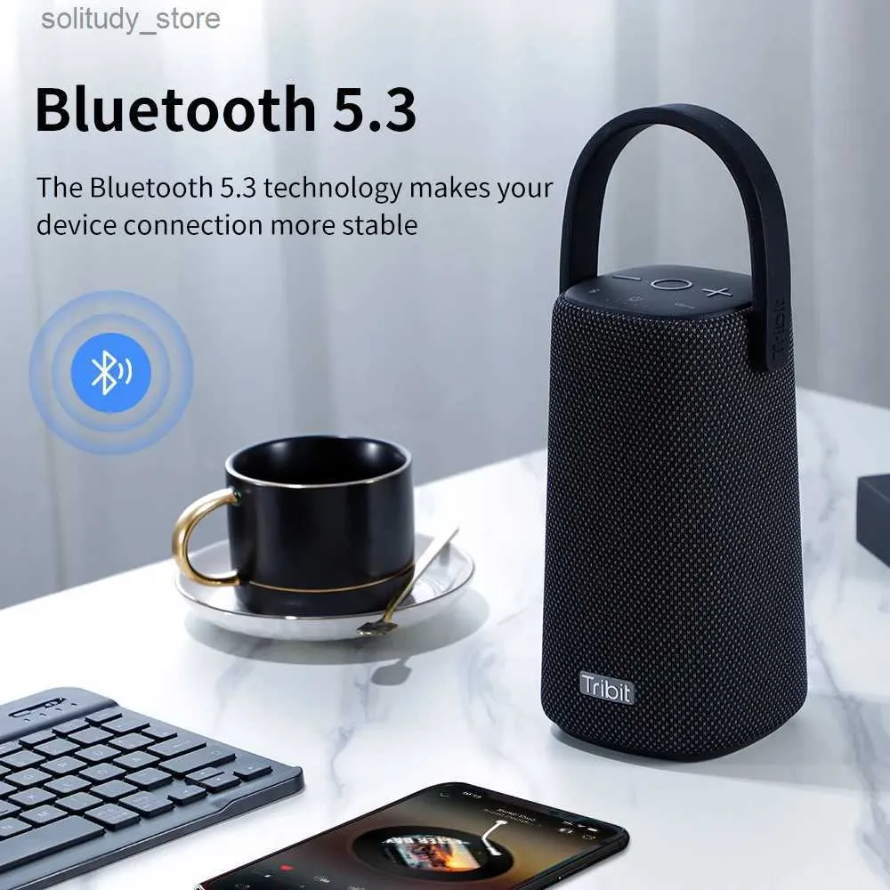 Portabla högtalare Tribit Stormbox Pro Portable Bluetooth Speaker High Fidelity 360 Sound IP67 Waterproof Outdoor Wireless Högtalare med USB-C Port Q240328