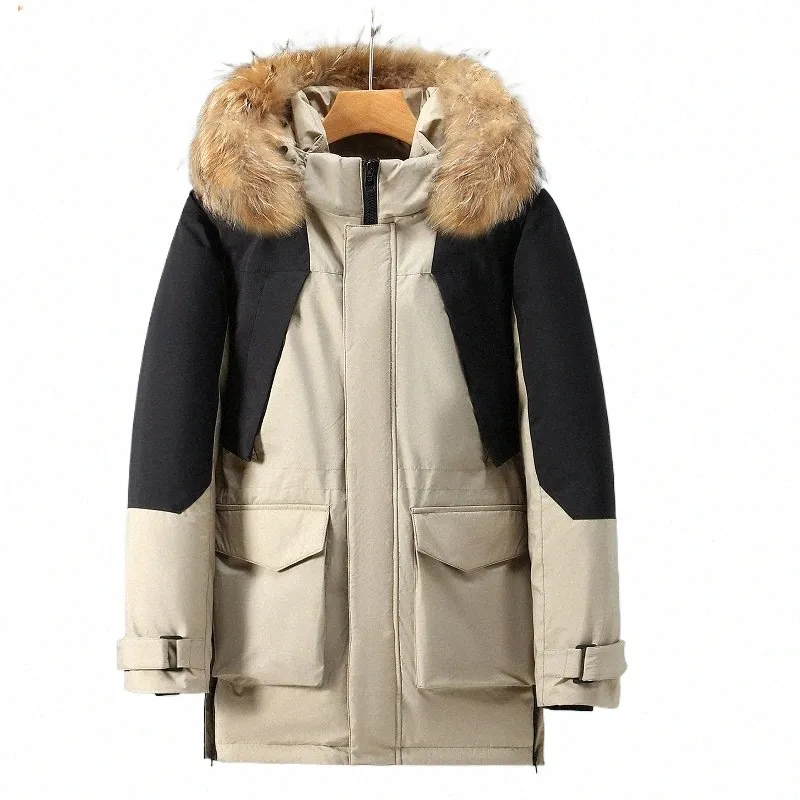 men Hooded Parkas Winter Jacket Cott Padded Warm Coat Military Male Hooded Fleece Thick Lg Outwear Windbreaker Warm Jackets 77T7#