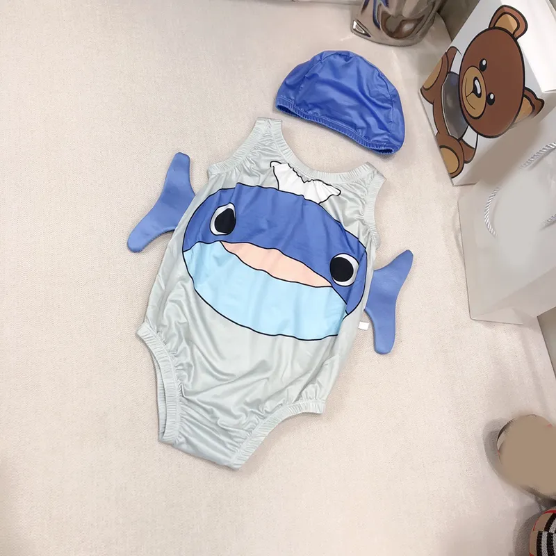 swimming cap childrens hot spring swimsuit boys and girls jumpsuit little dolphin swimsuits two-piece set swimwear baby swimming suit CSD2403285-8