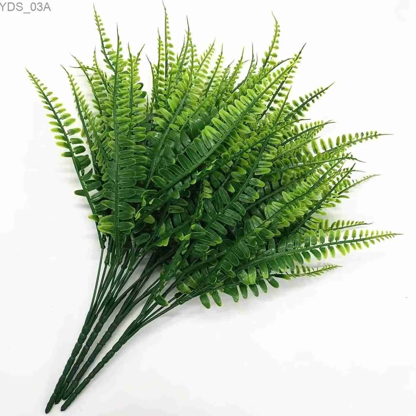 Faux blommig grönare konstgjorda persiska ormbunkar blommor och gräsgröna blad montering blommor arrangemang material mossa bakgrund vägg dekoration 240327