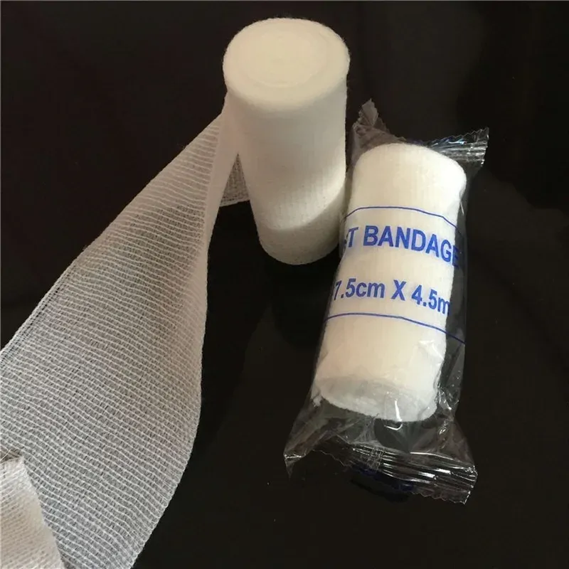2024 Emergency Supplies PBT Elastic Bandage Medical Food and Pet Bandage for Splint Fractures First Aid Nonwoven Bandage