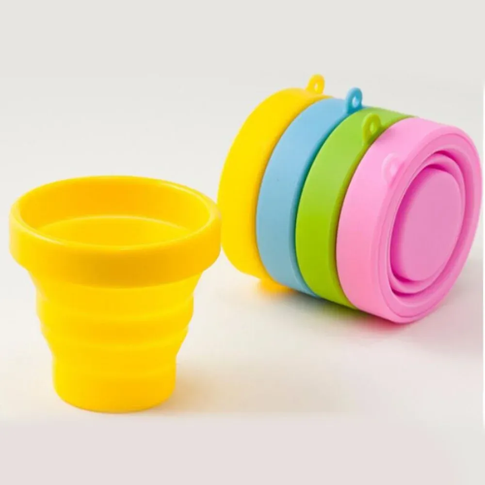 Горелки портативная силиконовая выдвижная складная чашка с крышкой уличная телескопическая складная чашка для питья для путешествий, кемпинга, чашка для воды