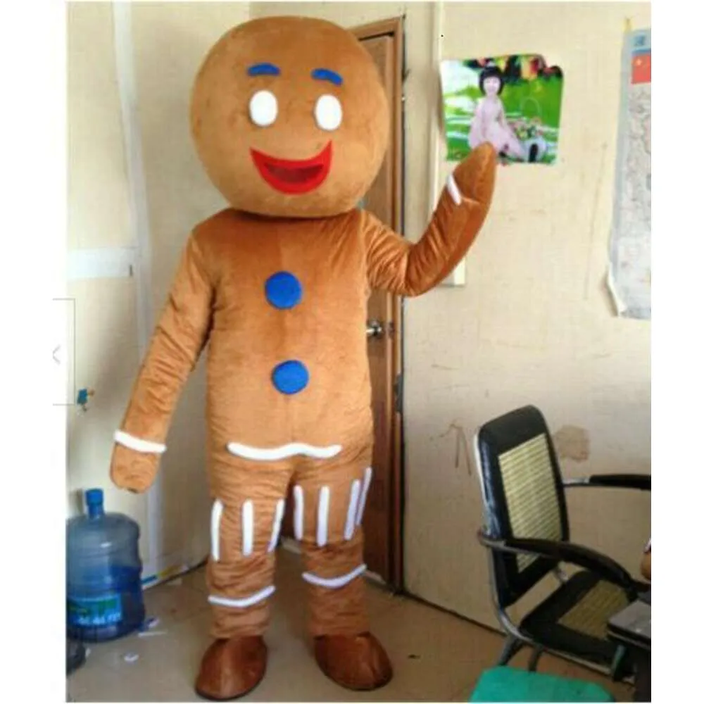 Costumi della mascotte Costumi della mascotte Schiuma Gingerbread Man Cartoon Peluche Natale Fancy Dress Costume della mascotte di Halloween BJJ