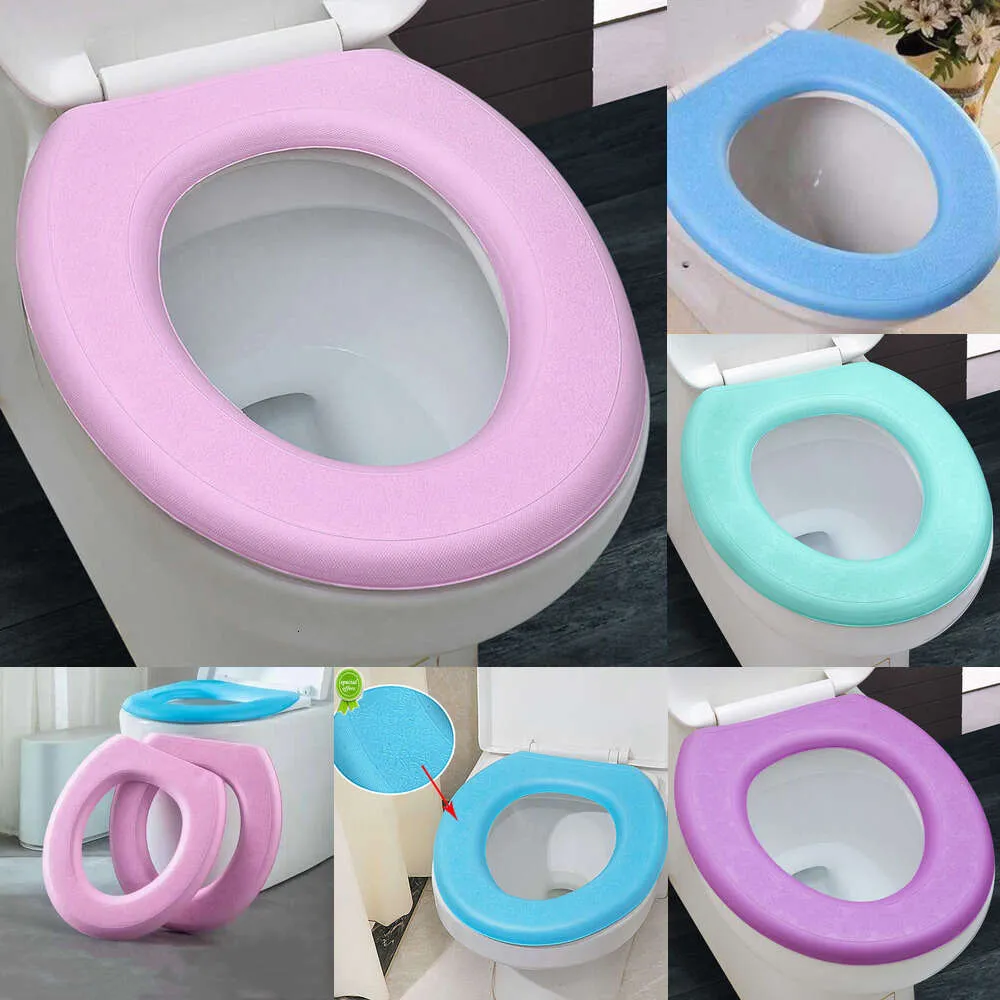 2024 Waterpoof Soft Toilet Seat Cover Bathroom Washable Closestool Mat Pad Cushion O-Shape Toilet Seat Bidet Toilet Cover Accessories