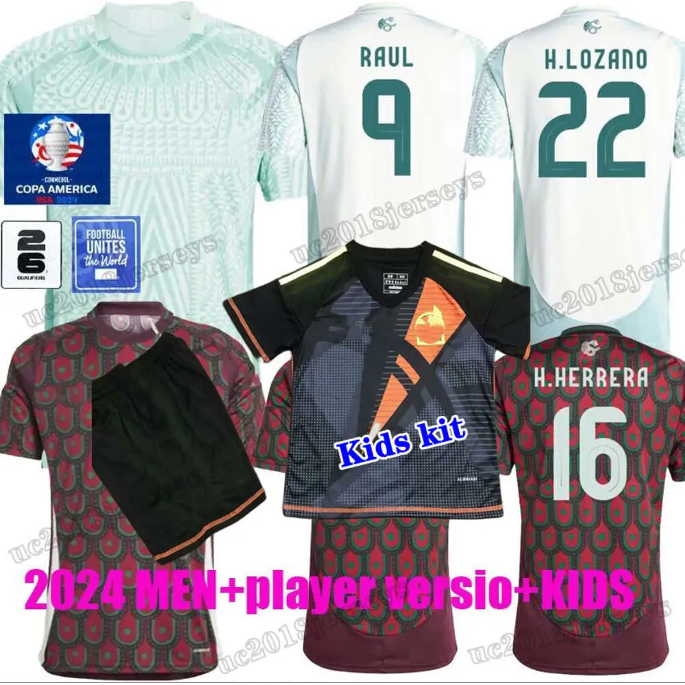 Mexico CHICHARITO Voetbalshirts voor heren 22 23 H. LOZANO A. GUARDADO Trainingskleding voor thuiswedstrijden R. JIMENEZ Nationaal team voetbalshirt Fans Spelerversie