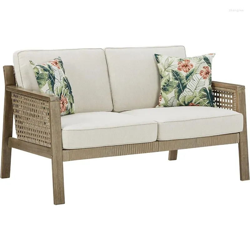 DHgate.com:Ashley Cove Wicker Loveseat with Plush Cushion - Durable ...