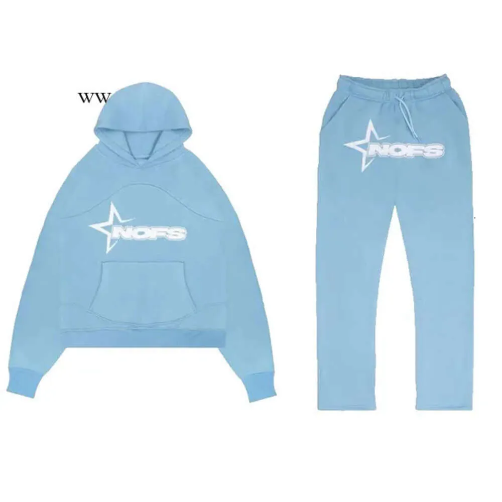 MEN MAWN TRACKSUITS Streetwear nofs Hoodie y2k 2 قطعة مجموعة رجالي Hip Hop Letter print sweatie sweatshirt sweatpant switcal sportswear 8037